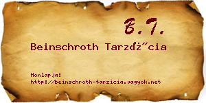 Beinschroth Tarzícia névjegykártya